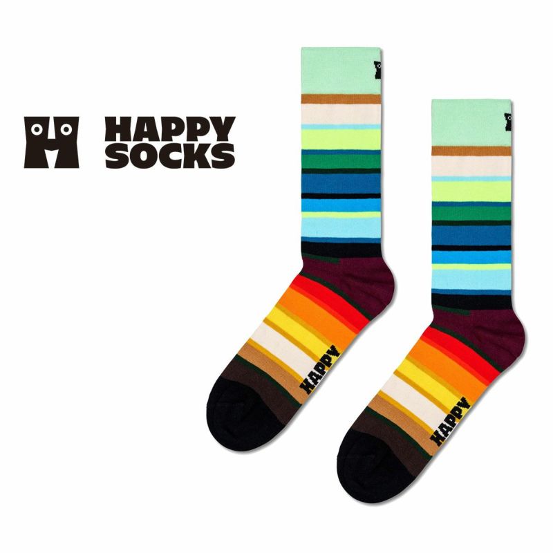 HappySocksハッピーソックスStripe（ストライプ）クルー丈ソックス靴下ユニセックスメンズ＆レディースプレゼント無料ラッピングギフト10231099