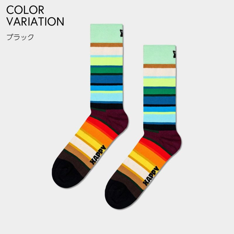 HappySocksハッピーソックスStripe（ストライプ）クルー丈ソックス靴下ユニセックスメンズ＆レディースプレゼント無料ラッピングギフト10231099