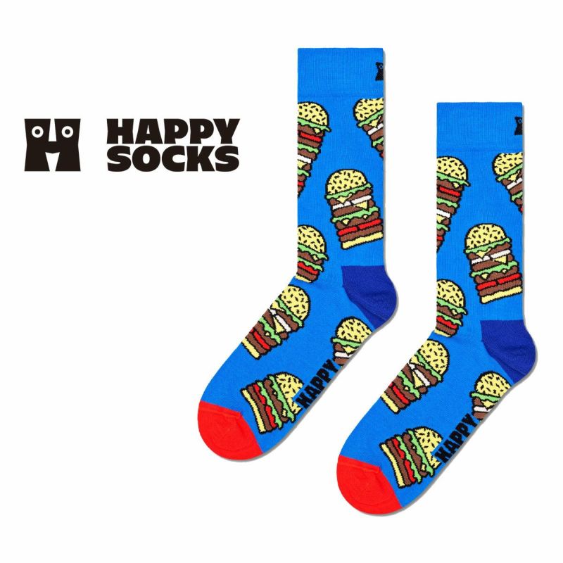 HappySocksハッピーソックスBurger（バーガー）クルー丈ソックス靴下ユニセックスメンズ＆レディースプレゼント無料ラッピングギフト10231111