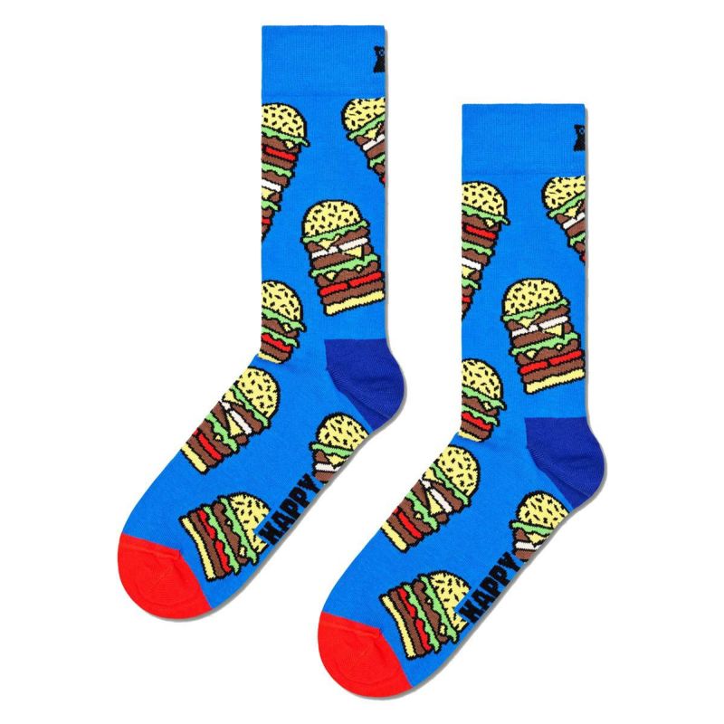 HappySocksハッピーソックスBurger（バーガー）クルー丈ソックス靴下ユニセックスメンズ＆レディースプレゼント無料ラッピングギフト10231111