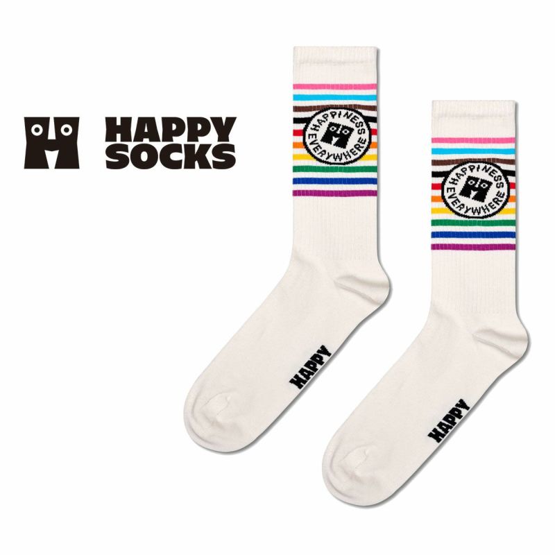 HappySocksハッピーソックスPrideHaPPinessEverywhere（プライドハピネスエブリウェア）クルー丈ソックス靴下ユニセックスメンズ＆レディースプレゼント無料ラッピングギフト10231166