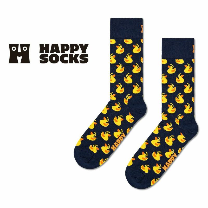 HappySocksハッピーソックスRubberDuck（ラバーダック）クルー丈ソックス靴下ユニセックスメンズ＆レディースプレゼント無料ラッピングギフト10231179