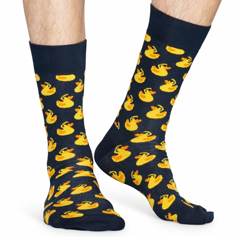 HappySocksハッピーソックスRubberDuck（ラバーダック）クルー丈ソックス靴下ユニセックスメンズ＆レディースプレゼント無料ラッピングギフト10231179