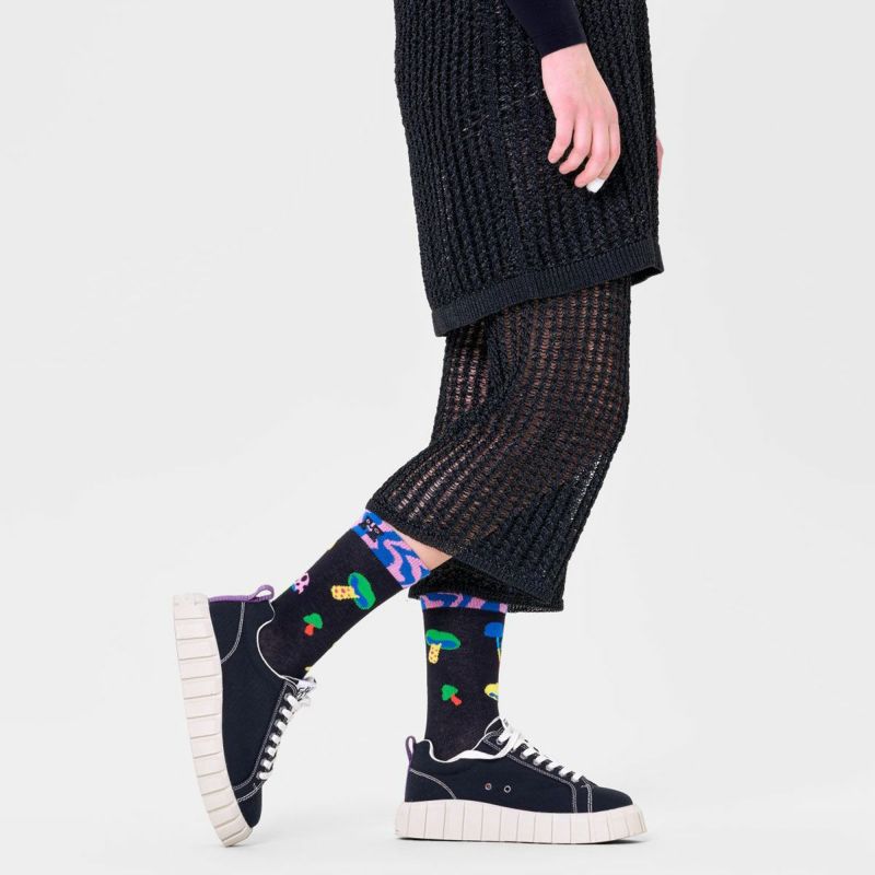 HappySocksハッピーソックスMushrooms（マッシュルーム）クルー丈ソックス靴下ユニセックスメンズ＆レディースプレゼント無料ラッピングギフト10231077