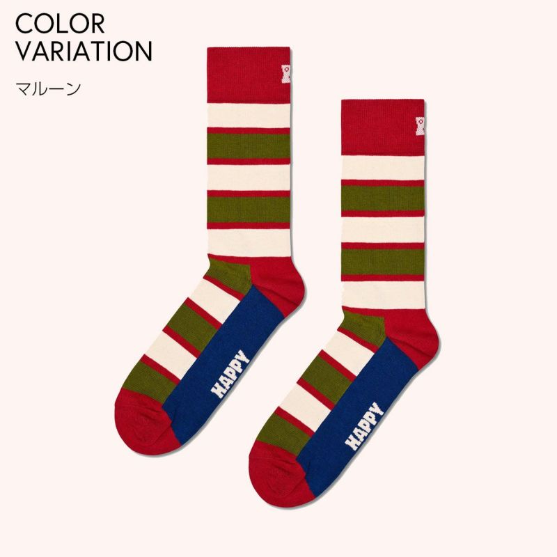 HappySocksハッピーソックスStripe（ストライプ）クルー丈ソックス靴下ユニセックスメンズ＆レディースプレゼント無料ラッピングギフト10231098