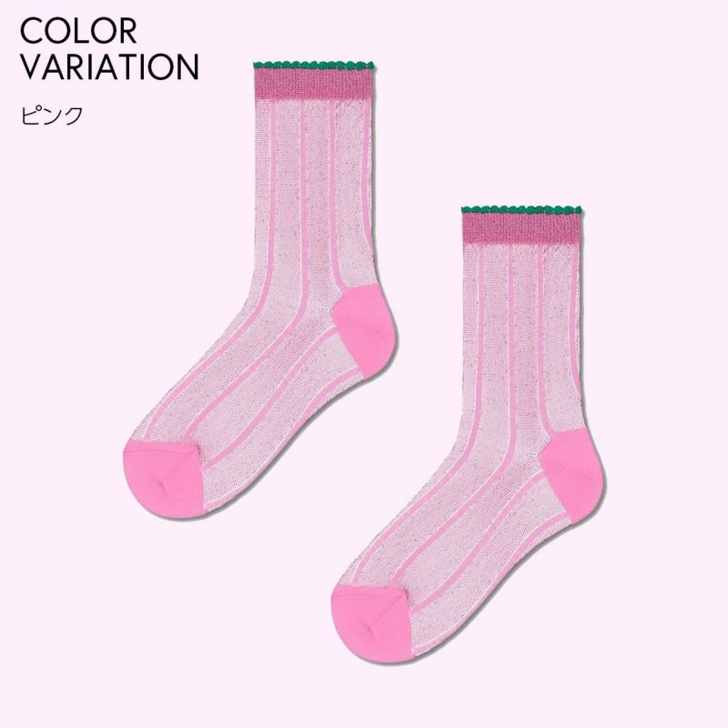 HappySocksハッピーソックスLilly（リリー）HYSTERIAヒステリアアンクル丈ソックスユニセックスレディース10236017