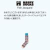 HappySocksハッピーソックスFishJacquard（フィッシュジャガード）Dressビジネスクルー丈ソックスメンズ靴下10235001