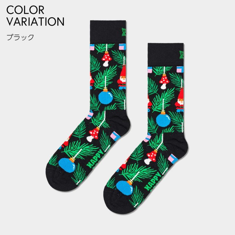 HappySocksハッピーソックスChristmasTreeDecoration（クリスマスツリーデコレーション）クルー丈ソックス靴下ユニセックスメンズ＆レディースプレゼント無料ラッピングギフト10231152