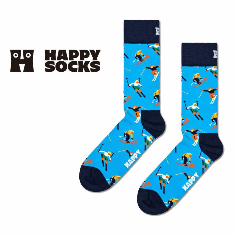 HappySocksハッピーソックスSkiing（スキー）クルー丈ソックス靴下ユニセックスメンズ＆レディースプレゼント無料ラッピングギフト10231182