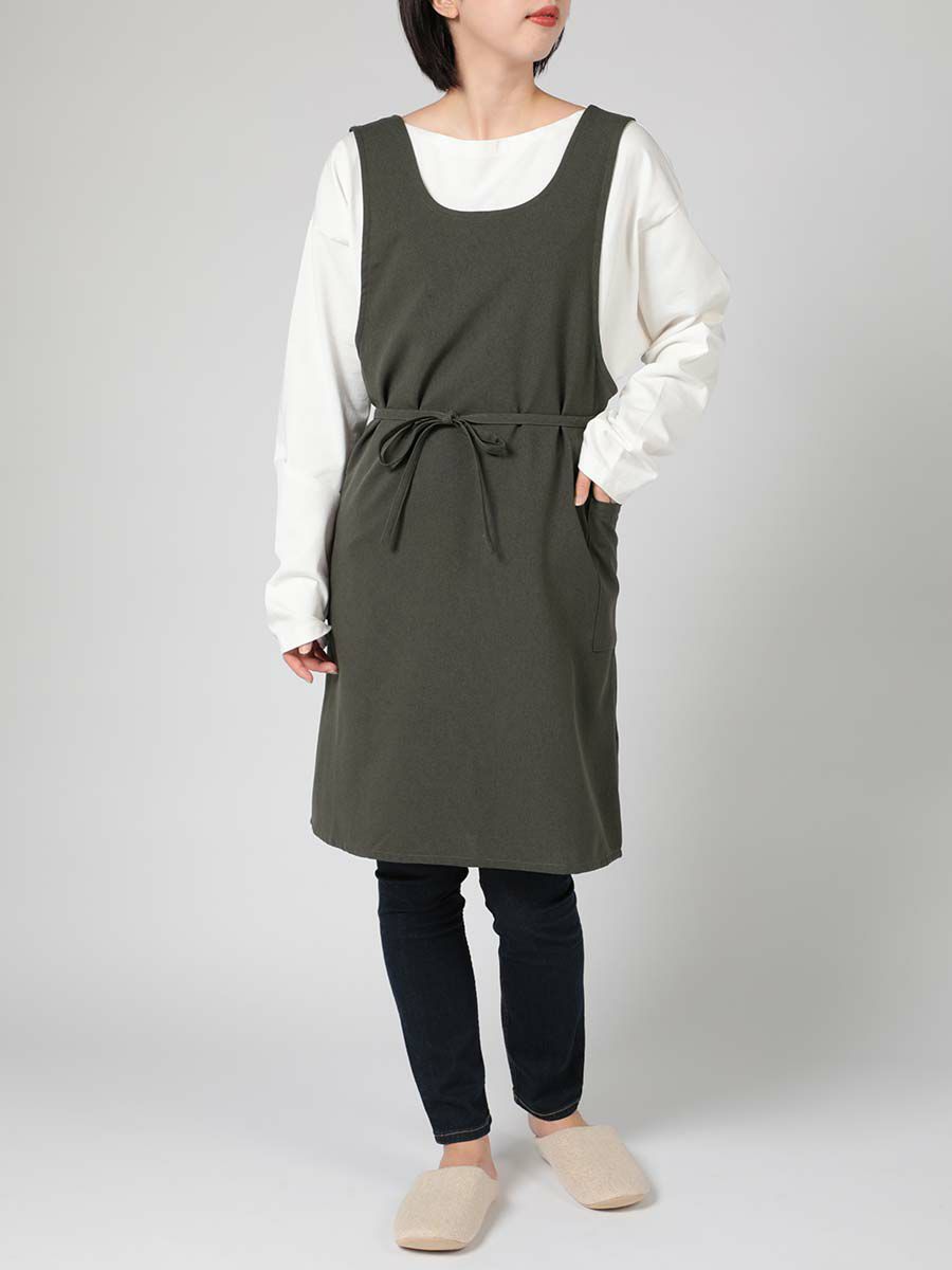 HOUSEWEARSTUDIOハウスウェアスタジオポリエステルトロ無地ポリエステル100％フリークロスバッククロス前後着用可エプロンレディース女性婦人プレゼントギフト保育士70371912