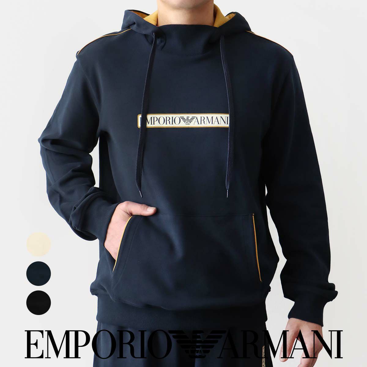 EMPORIO ARMANI エンポリオ アルマーニ BRUSHED TERRY PO HOODIE