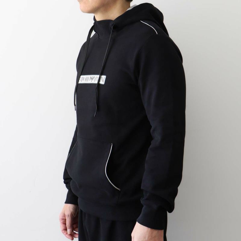 EMPORIOARMANIエンポリオアルマーニBRUSHEDTERRYPOHOODIEコットン100%長袖フーディースウェットパーカーメンズ男性EUサイズプレゼント無料ラッピングギフト54085732公式ショップ正規ライセンス商品