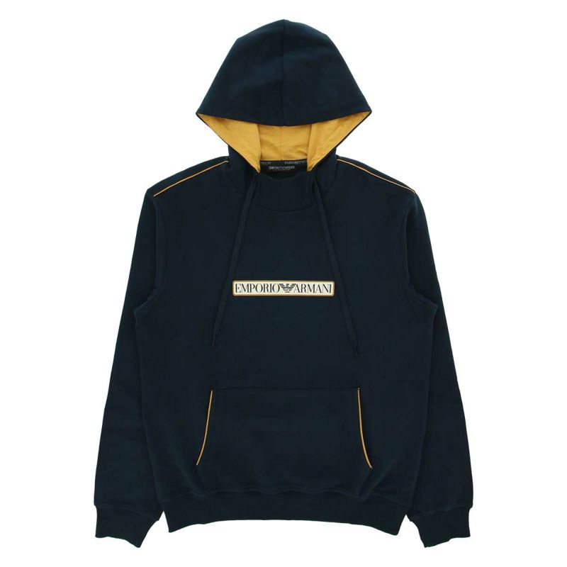 EMPORIOARMANIエンポリオアルマーニBRUSHEDTERRYPOHOODIEコットン100%長袖フーディースウェットパーカーメンズ男性EUサイズプレゼント無料ラッピングギフト54085732公式ショップ正規ライセンス商品