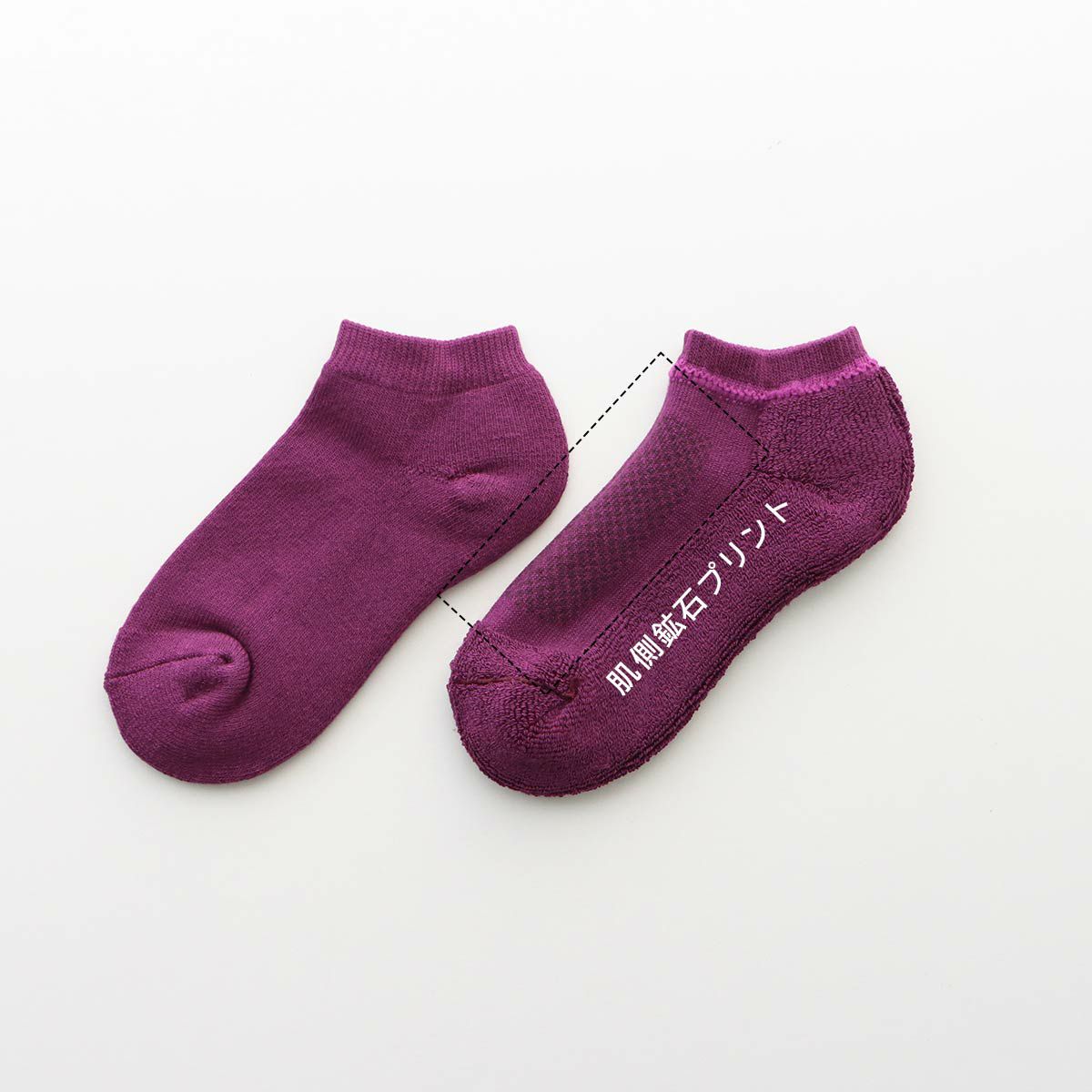 湯めぐり美人ショートソックス遠赤外線効果特殊鉱石血行促進保温あったか暖か冬靴下レディース女性婦人03100007