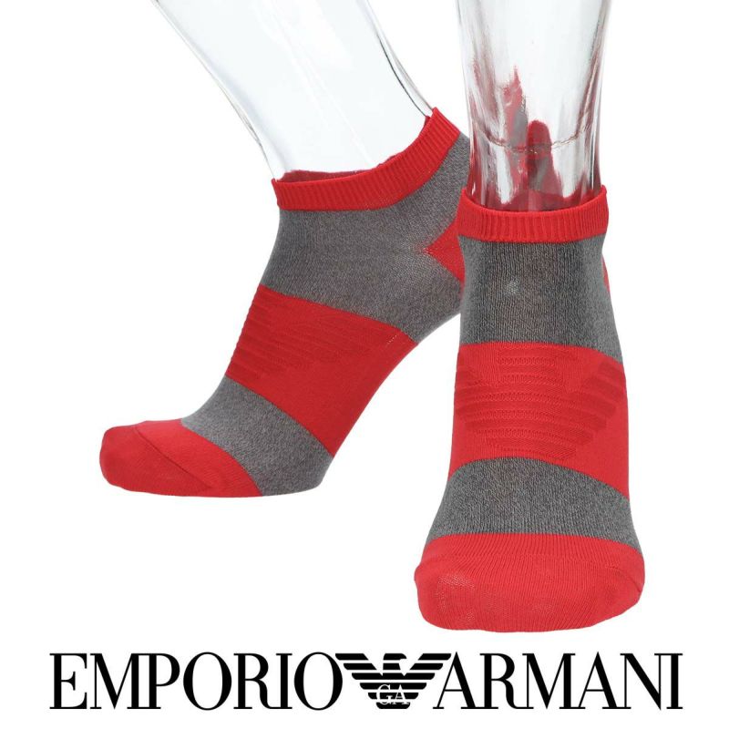 EMPORIO ARMANI オーガニックコットン混 イーグル切替 スニーカー丈 カジュアル ソックス メンズ 02322342 | 靴下 ソックス  通販のナイガイ公式オンラインショップ