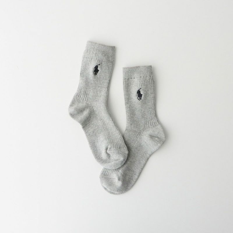 POLO RALPH LAUREN キッズ ワンポイント刺繍 綿混 リブ クルー丈