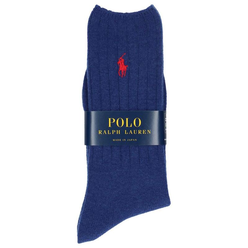 POLO RALPH LAUREN 日本製 ラム混 LAMBSWOOL CREW SOCK ワンポイント