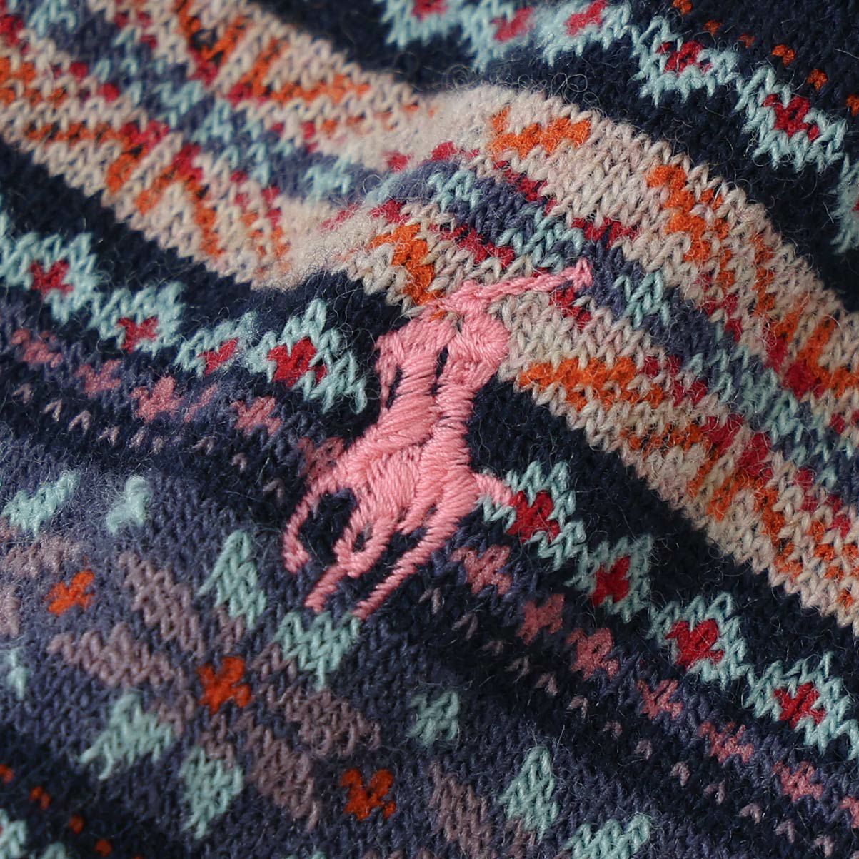 POLO RALPH LAUREN 毛混 フェアアイル柄 ワンポイント刺繍 日本製
