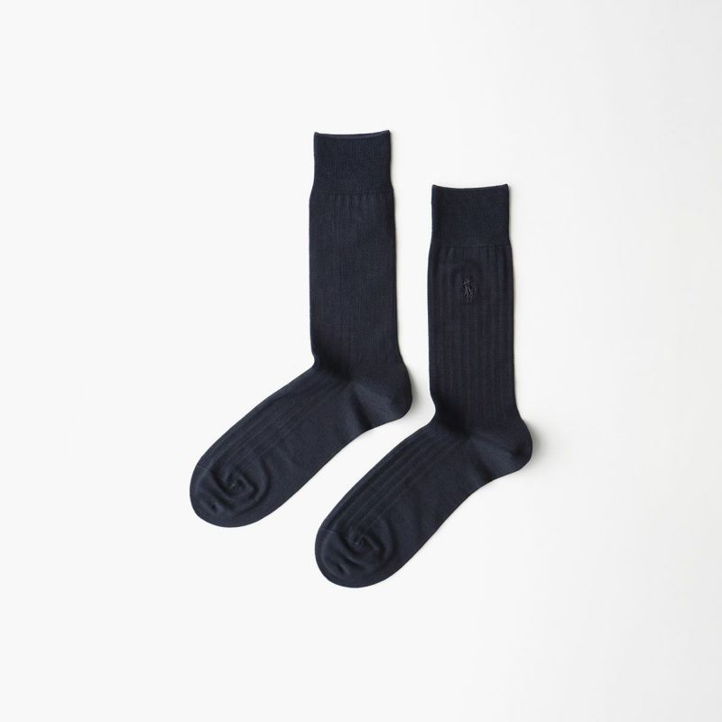 POLO RALPH LAUREN 抗菌防臭 10×1リブ ビジネスソックス ワン
