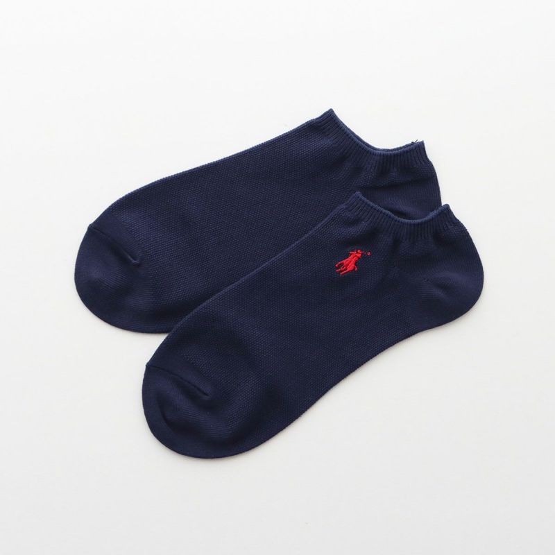 ≪WEB限定≫【3足セット】POLO RALPH LAUREN ポロ ラルフ ローレン 鹿の子 カノコ ワンポイント スニーカー丈 ソックス メンズ  レディース 靴下 男性 女性 92022800 | 靴下 ソックス 通販のナイガイ公式オンラインショップ