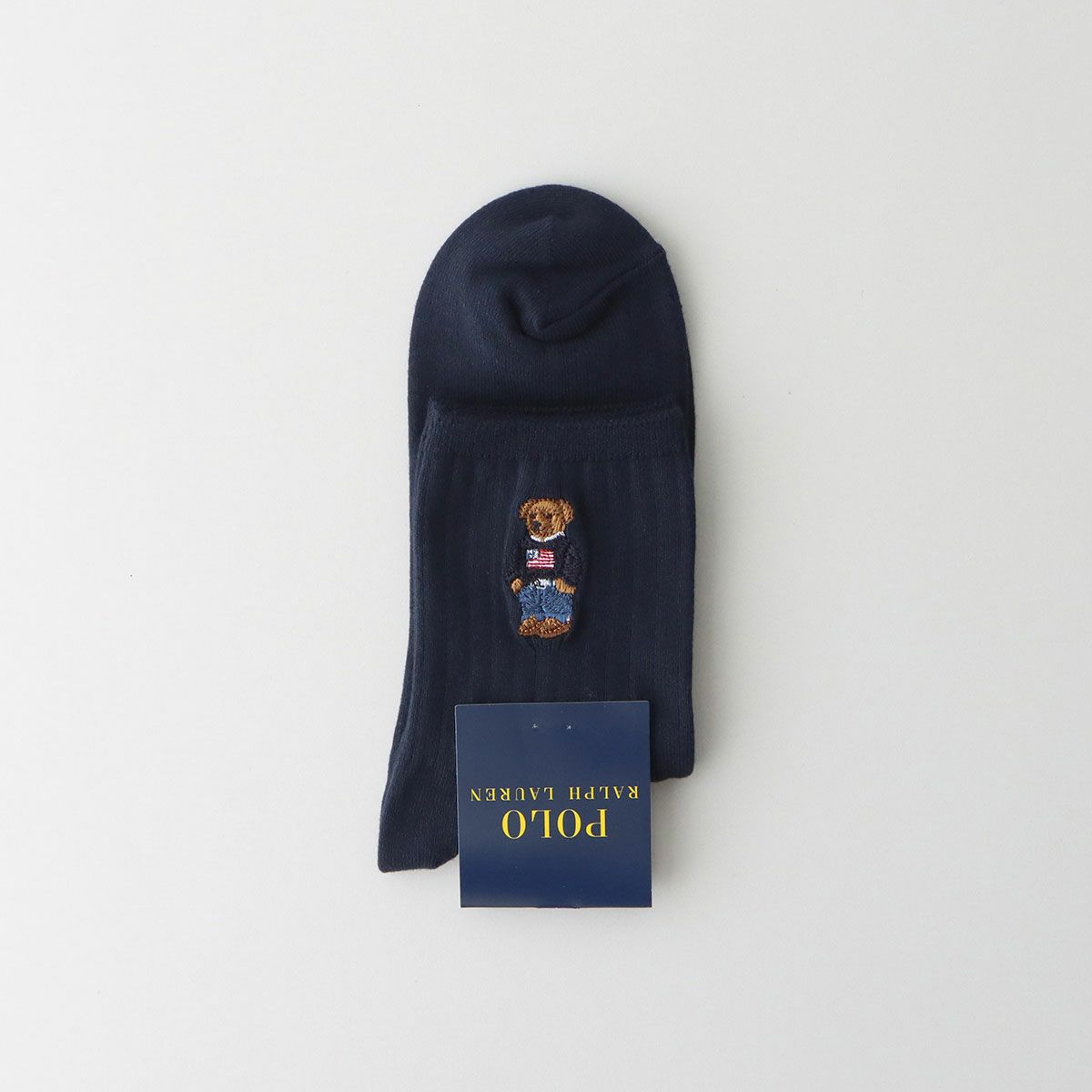 POLO RALPH LAUREN ポロベア刺繍 ショート リブソックス オーガニック