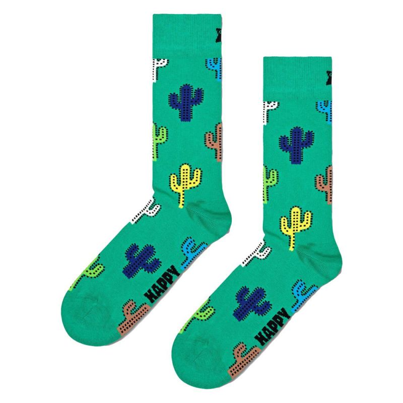 HappySocksハッピーソックスCactus(カクタスサボテン)クルー丈ソックス靴下ユニセックスメンズ＆レディスプレゼント無料ラッピングギフト10240005