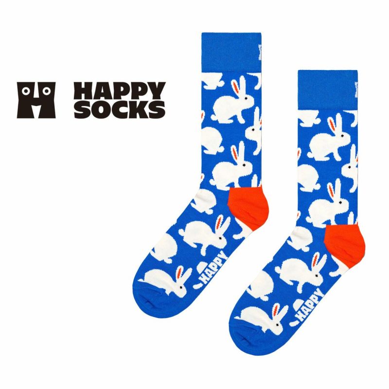 HappySocksハッピーソックスRABBIT（ラビット）クルー丈ソックス靴下ユニセックスメンズ＆レディースプレゼント無料ラッピングギフト10240016