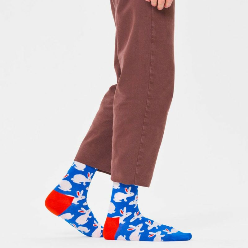 HappySocksハッピーソックスRABBIT（ラビット）クルー丈ソックス靴下ユニセックスメンズ＆レディースプレゼント無料ラッピングギフト10240016