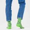 HappySocksハッピーソックスCrocodile(クロコダイル)グリーンワニクルー丈ソックス靴下ユニセックスメンズ＆レディースプレゼント無料ラッピングギフト10240045