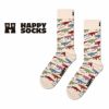 HappySocksハッピーソックスCrocodile(クロコダイル)ベージュワニクルー丈ソックス靴下ユニセックスメンズ＆レディースプレゼント無料ラッピングギフト10240046
