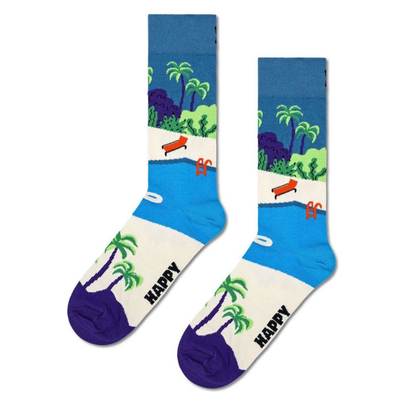 HappySocksハッピーソックスPoolside(プールサイド)クルー丈ソックス靴下ユニセックスメンズ＆レディースプレゼント無料ラッピングギフト10240049