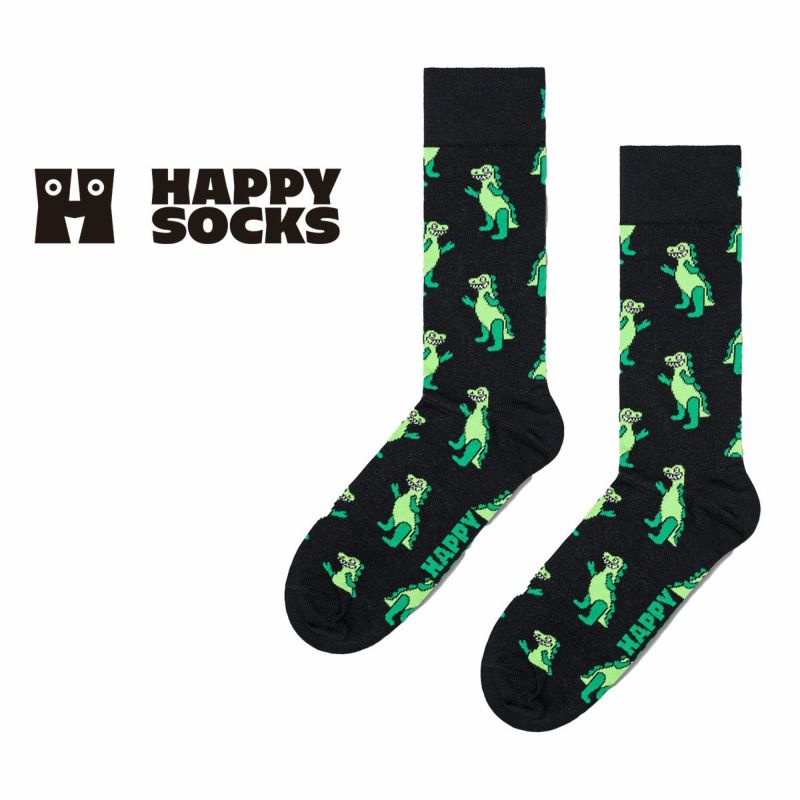 HappySocksハッピーソックスInflatableDino(インフレータブルディノ)恐竜クルー丈ソックス靴下ユニセックスメンズ＆レディースプレゼント無料ラッピングギフト10240059