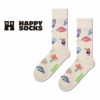 HappySocksハッピーソックスSummerLo-Fi(サマーローファイ)ホワイトクルー丈ソックス靴下ユニセックスメンズ＆レディースプレゼント無料ラッピングギフト10240060