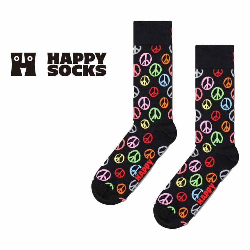 Happy Socks Peace ( ピース ) クルー丈 ソックス ユニセックス 10240062 | 靴下 ソックス  通販のナイガイ公式オンラインショップ