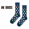 HappySocksハッピーソックスメンズ＆レディースプレゼント無料ラッピングギフトBigDotSockビックドット柄ネイビークルー丈ソックス靴下10240081