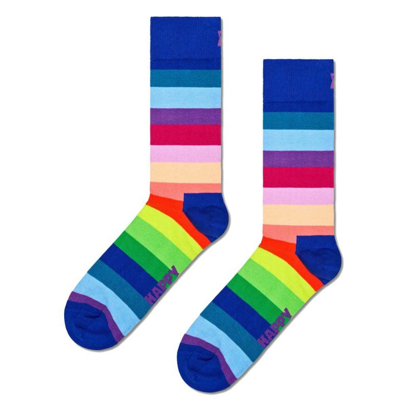 Happy Socks ハッピーソックス Stripe ( ストライプ ) クルー丈 ソックス 靴下 ユニセックス メンズ ＆ レディス プレゼント  無料ラッピング ギフト 10240082