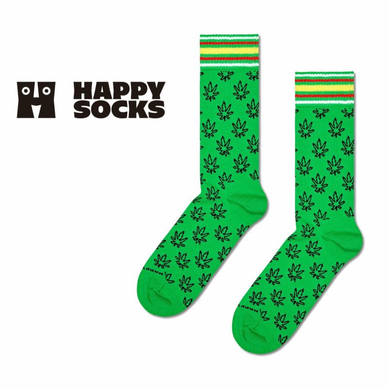 Happy Socks Leaf ( リーフ ) クルー丈 ソックス ユニセックス スポーツ 10240096 | 靴下 ソックス  通販のナイガイ公式オンラインショップ