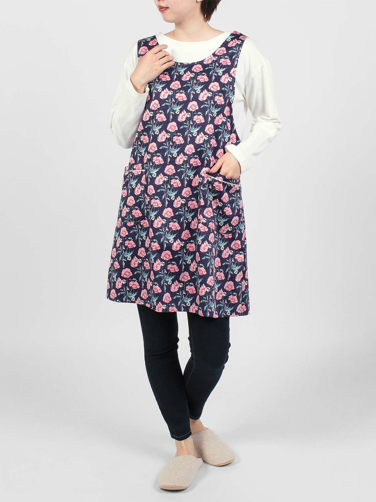 LICIEリッシーLIBERTYリバティプリントPoiretポアレ撥水加工フリークロスバッククロスエプロン綿100%40サテンレディースギフトプレゼント70553016