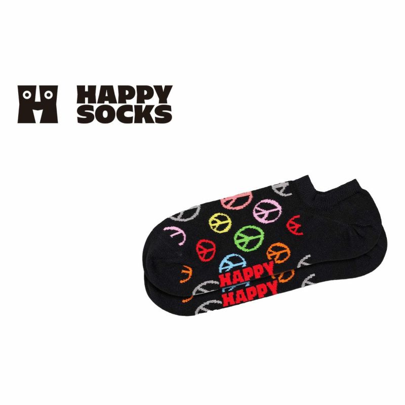 HappySocksハッピーソックスPeaceShow(ピースノーショウ)スニーカー丈ソックス靴下ユニセックスメンズ＆レディースプレゼント無料ラッピングギフト10240115