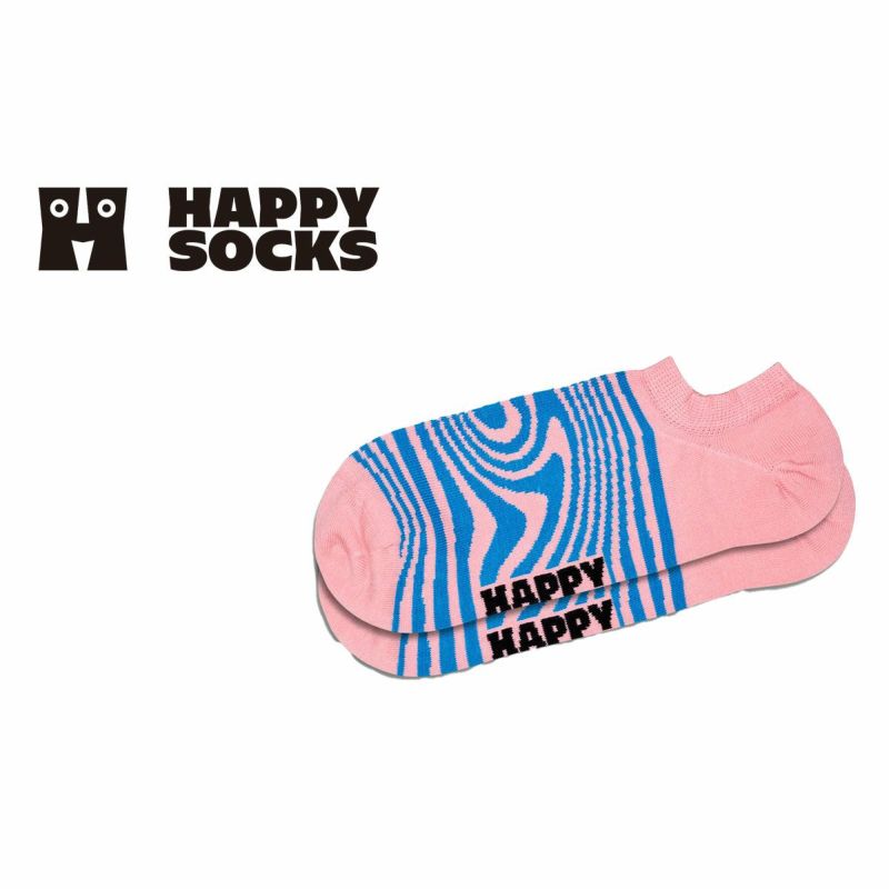 HappySocksハッピーソックスDizzyNoShowSock(ディジーノーショウ)(目が回る）スニーカー丈ソックス靴下紳士メンズ＆レディース男性メンズプレゼント無料ラッピングギフト10240116