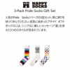 【3足セット】HappySocksハッピーソックスメンズ＆レディースプレゼント無料ラッピングギフト3-PackPrideSocksGiftSetプライドクルー丈ソックス靴下3足ギフトBOX10243001