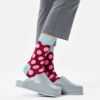 HappySocksハッピーソックスメンズ＆レディースプレゼント無料ラッピングギフトBigDotSockビックドット柄グレークルー丈ソックス靴下10240100