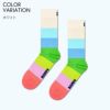 HappySocksハッピーソックスメンズ＆レディースプレゼント無料ラッピングギフトChunkyStripeSockビックストライプ柄ホワイトクルー丈ソックス靴下10240103