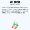 HappySocksハッピーソックスメンズ＆レディースプレゼント無料ラッピングギフトChunkyStripeSockビックストライプ柄ホワイトクルー丈ソックス靴下10240103