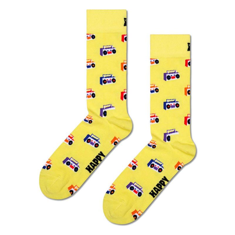 HappySocksハッピーソックスメンズ＆レディースプレゼント無料ラッピングギフトBoomboxSockラジカセ柄クルー丈ソックス靴下10240104