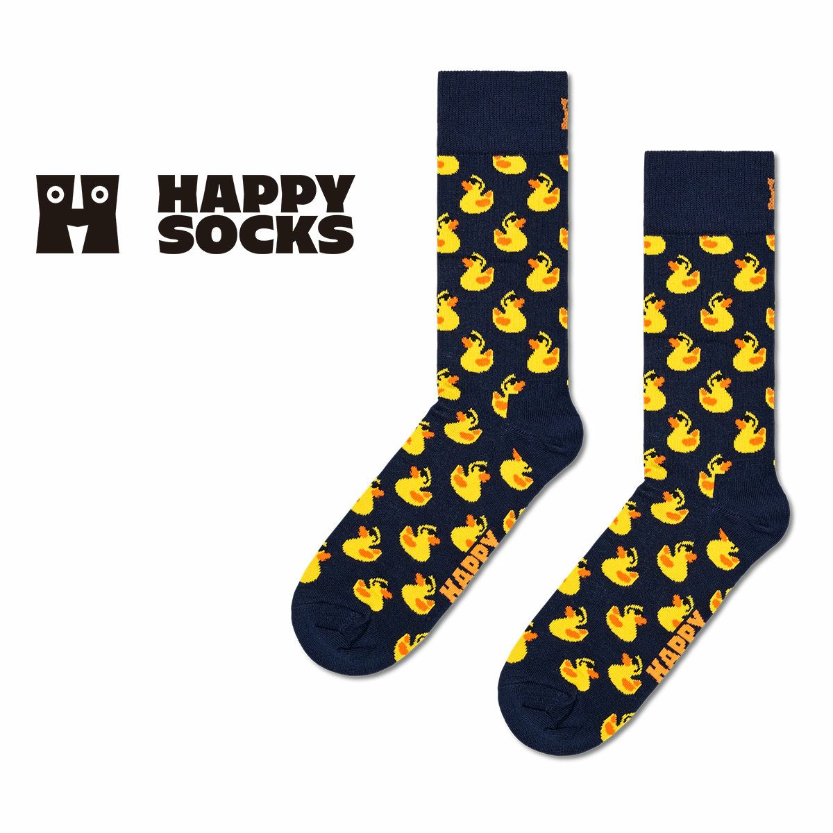 HappySocksハッピーソックスメンズ＆レディースプレゼント無料ラッピングギフトRubberDuckSockラバーダック柄ブルークルー丈ソックス靴下10240134