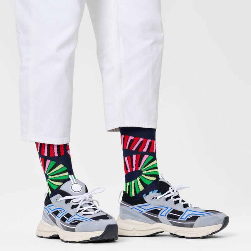 HappySocksハッピーソックスメンズ＆レディースプレゼント無料ラッピングギフトPianoNotesSockエルトンジョンコラボ音符柄クルー丈ソックス靴下14240033