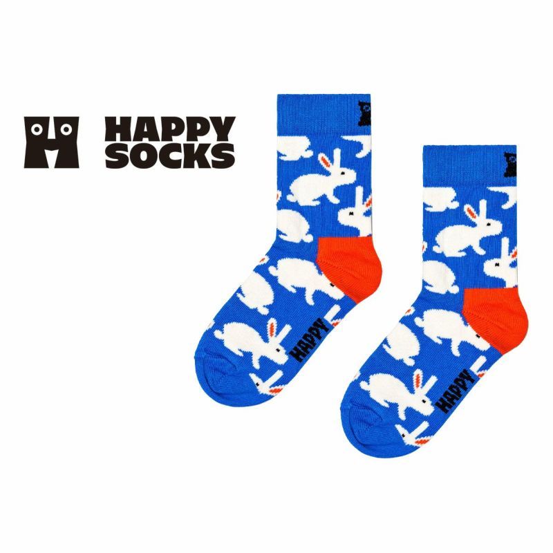 HappySocksハッピーソックスメンズ＆レディースプレゼント無料ラッピングギフトKidsBunnySockウサギ柄クルー丈子供用キッズソックス靴下12240001