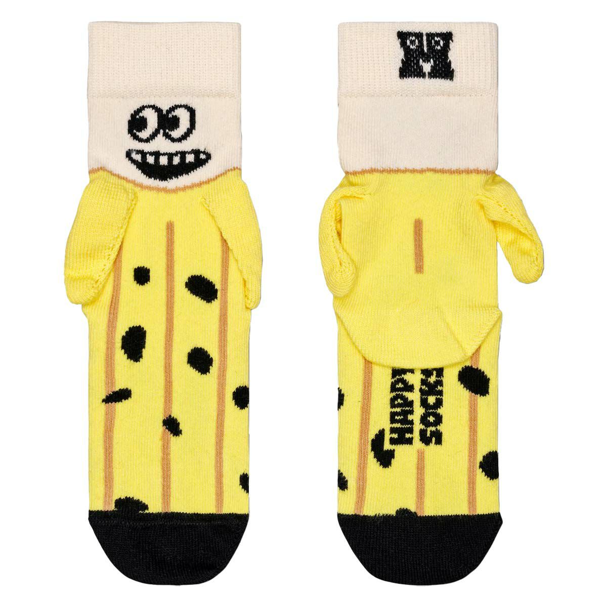 HappySocksハッピーソックスメンズ＆レディースプレゼント無料ラッピングギフトKidsBananaSockバナナ柄クルー丈子供用キッズソックス靴下12240002