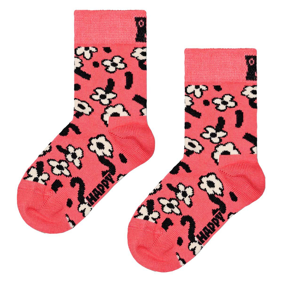HappySocksハッピーソックスメンズ＆レディースプレゼント無料ラッピングギフトKidsDancingFlowerSockダンシングフラワー子供用キッズクルー丈ソックス靴下12240014
